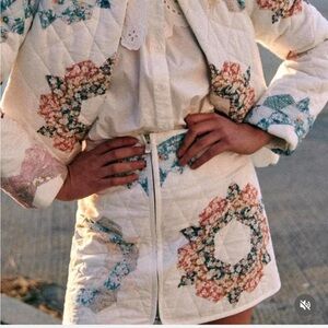 Sezane Fox Skirt - Sézane X Sea Ny Quin Patchwork - Size 36